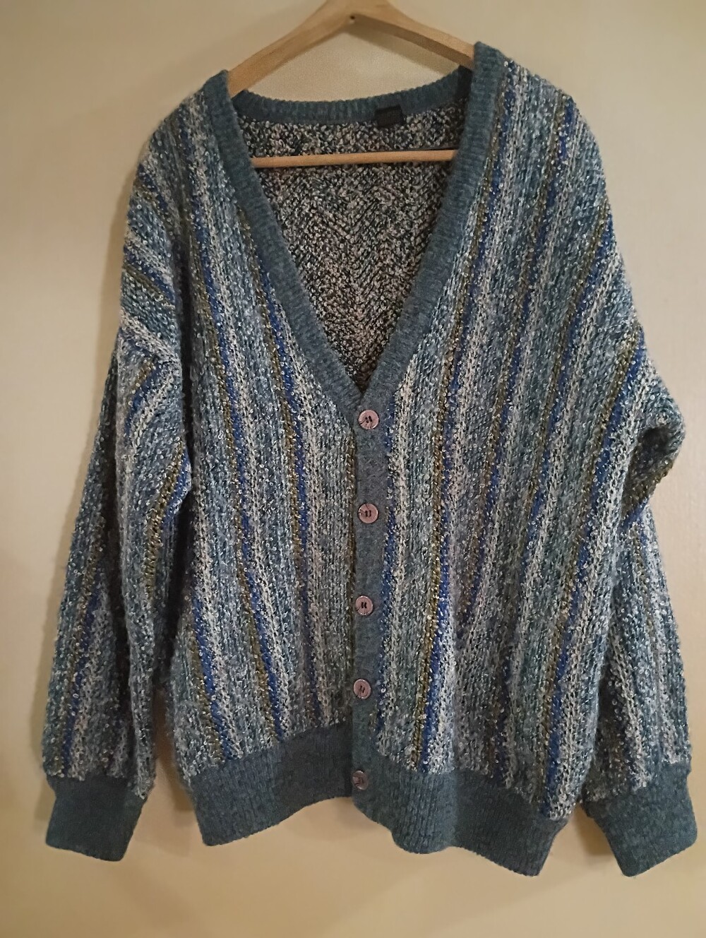 Vintage 90s Grandpa Cardigan - 3d Texture - Coogi Style